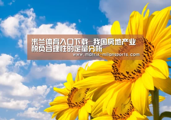 米兰体育入口下载-我国房地产业税负合理性的定量分析(图1) 米兰体育app
